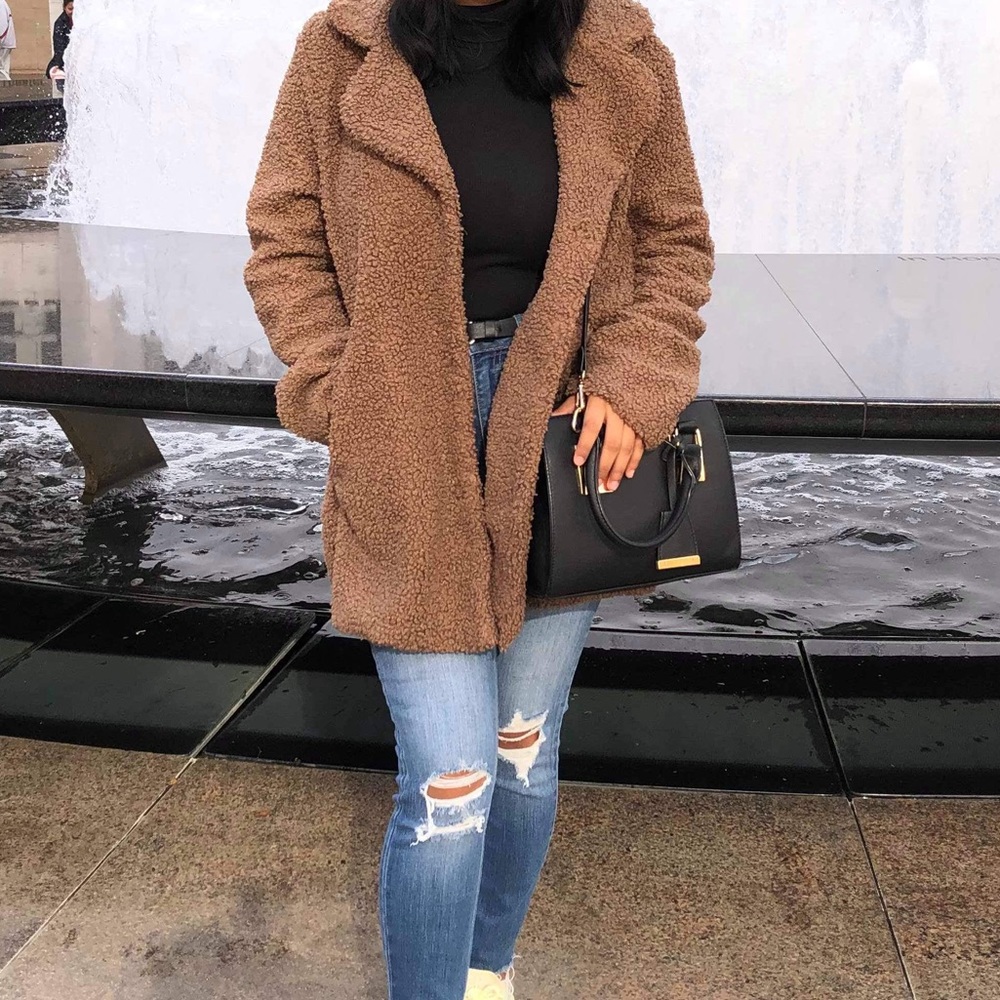 Brown teddy jacket